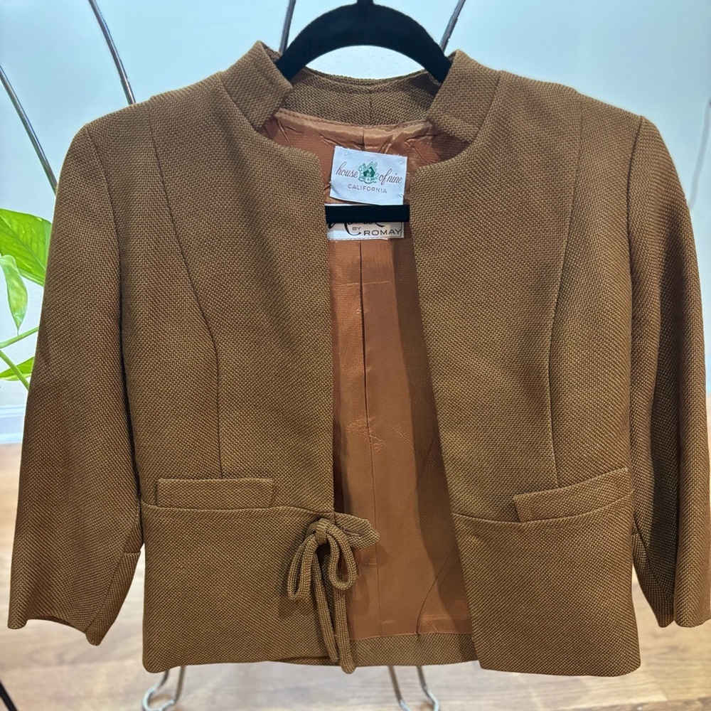 Vintage 1960s House of Nine x Mara by Romay Camel Blazer – XS/Small